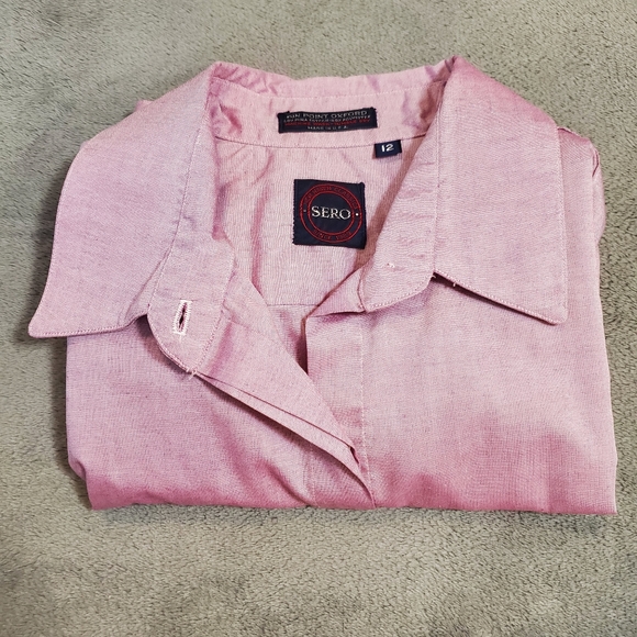 Vtg New Haven SERO Pima Cotton Made In USA Pinpoint Oxford Button Down Shirt 12 - Picture 11 of 11